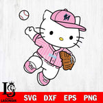 Miami Marlins Hello Kitty throw baseball SVG DXF EPS PNG FILE, MLB File Cut,Hello Kitty Digital Download,Instant Download, Silhouette