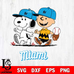 Miami Marlins Peanuts Sport walk Svg Eps Dxf Png File, MLB File Cut,Digital Download,Instant Download,MLB Svg Files