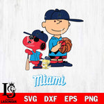 Miami Marlins Peanuts baseball Svg Eps Dxf Png File, MLB File Cut,Digital Download,Instant Download,MLB Svg Files