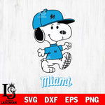 Miami Marlins Snoopy Baseball Svg Eps Dxf Png File, MLB File Cut,Digital Download,Instant Download,MLB Svg Files