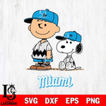 Miami Marlins Snoopy and Charlie brown Smile Sport Svg Eps Dxf Png File, MLB File Cut,Digital Download,Instant Download,MLB Svg Files