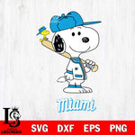 Miami Marlins Snoopy sport Svg Eps Dxf Png File, MLB File Cut,Digital Download,Instant Download,MLB Svg Files
