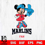 Miami Marlins #1 Fan Minnie Mouse Svg Eps Dxf Png File, Digital Download, Instant Download