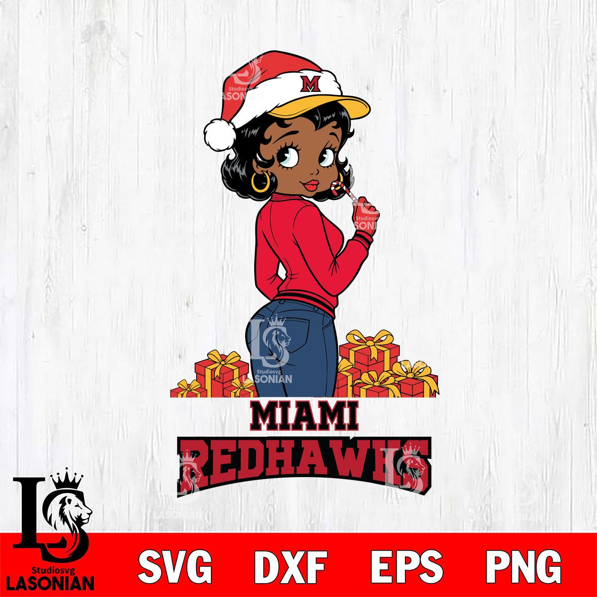 Miami RedHawks Betty Boop Back – lasoniansvg