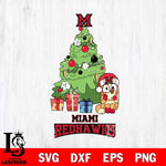 Miami RedHawks Bluey Chilli Christmas Tree Svg Eps Dxf Png File, Digital Download