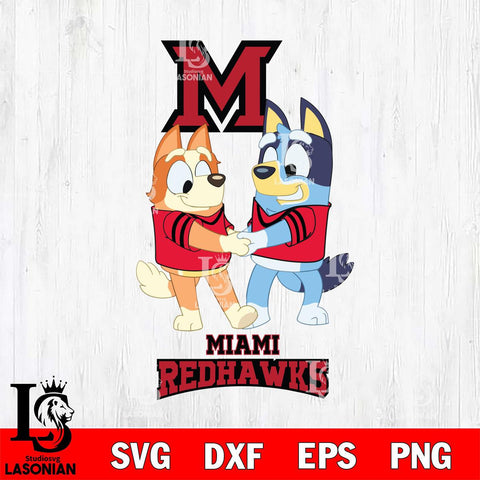 Miami RedHawks Bluey Chilli Dance Svg Eps Dxf Png File, Digital Download, Instant Download