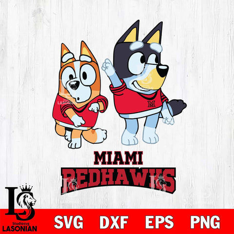 Miami RedHawks Bluey Chilli Mode Dance Svg Eps Dxf Png File, Digital Download, Instant Download