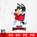 Miami RedHawks Bluey Dad Dance Svg Eps Dxf Png File, Digital Download, Instant Download