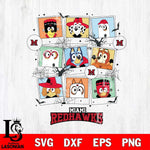 Miami RedHawks Bluey Halloween Sport Svg Eps Dxf Png File, Digital Download, Instant Download