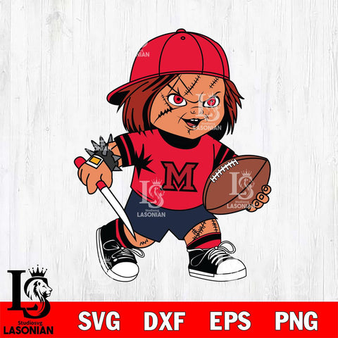 Miami RedHawks Chucky Horror 10 Svg Eps Dxf Png File, NCAA svg, Digital Download, Instant Download
