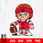 Miami RedHawks Chucky Horror 5 Svg Eps Dxf Png File, NCAA svg, Digital Download, Instant Download