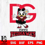 Miami RedHawks Dolce And Gabbana Daisy Duck Disney Svg Eps Dxf Png File, Digital Download, Instant Download
