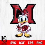 Miami RedHawks Fancy Daisy Duck Disney Svg Eps Dxf Png File, Digital Download, Instant Download