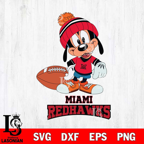Miami RedHawks Goofy Football SVG DXF EPS PNG FILE,NCAA svg ,Football Digital Download,Instant Download, Silhouette