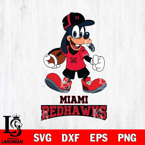 Miami RedHawks Goofy Football Player SVG DXF EPS PNG FILE,NCAA svg ,Football Digital Download,Instant Download, Silhouette