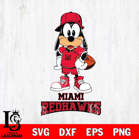 Miami RedHawks Goofy rugby SVG DXF EPS PNG FILE,NCAA svg ,Football Digital Download,Instant Download, Silhouette