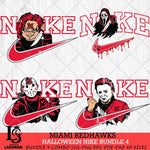 Miami RedHawks Halloween Nike NCAA Bundle 4 Svg Eps Dxf Png File, Digital Download, Instant Download
