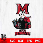 Miami RedHawks Jason Voorhees 10 Svg Eps Dxf Png File, Digital Download