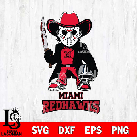 Miami RedHawks Jason Voorhees 3 Svg Eps Dxf Png File, Digital Download