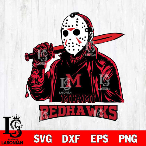 Miami RedHawks Jason Voorhees Horror 12 Svg Eps Dxf Png File, NCAA svg, Digital Download, Instant Download