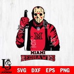 Miami RedHawks Jason Voorhees Horror 3 Svg Eps Dxf Png File, NCAA svg, Digital Download, Instant Download