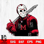 Miami RedHawks Jason Voorhees Horror 7 Svg Eps Dxf Png File, NCAA svg, Digital Download, Instant Download