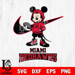 Miami RedHawks Mikey Mouse Disney NIKE, Svg Eps Dxf Png File, Digital Download