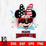 Miami RedHawks Minnie Mouse Love Sport SVG DXF EPS PNG FILE, NCAA File Cut,Digital Download,Instant Download