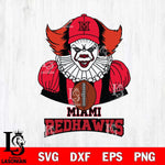 Miami RedHawks Pennywise Horror Sport 9 Svg Eps Dxf Png File, Digital Download