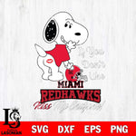 Miami RedHawks Snoopy If you dont like kiss SVG DXF EPS PNG FILE,Snoopy File Cut, NCAA Digital Download,Instant Download,Christmas Silhouette
