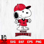 Miami RedHawks Snoopy football SVG DXF EPS PNG FILE,Snoopy File Cut, NCAA Digital Download,Instant Download,Christmas Silhouette