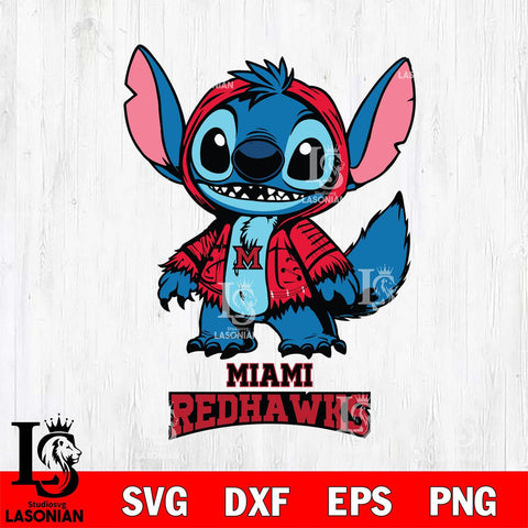 Miami RedHawks Stitch Halloween Svg Eps Dxf Png File, NCAA svg, Digital Download, Instant Download
