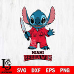Miami RedHawks Stitch Horror 2 Svg Eps Dxf Png File, NCAA svg, Digital Download, Instant Download