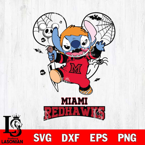 Miami RedHawks Stitch Michael Halloween Svg Eps Dxf Png File, Digital Download, Instant Download