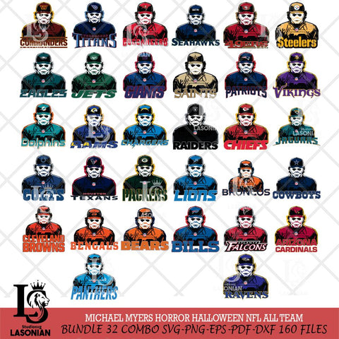 Michael Myers Horror Halloween NFL Svg Eps Dxf Png File, Bundle NFL svg, Digital Download, Instant Download