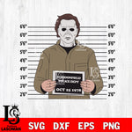 Michael Myers Mugshot Horror Film Tribute Womens Svg Eps Dxf Png File, Digital Download, Instant Download