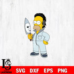 Michael Myers Simpson SVG DXF EPS PNG FILE, Halloween File Cut, Digital Download,Instant Download, Silhouette,Horror Cricut