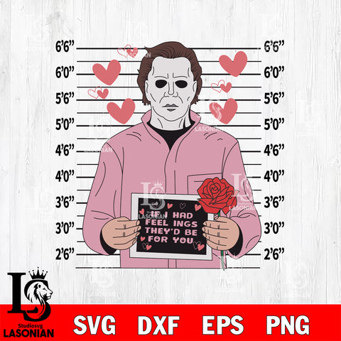 Michael Myers Valentine Mugshot Bleached Svg Eps Dxf Png File, Digital Download, Instant Download