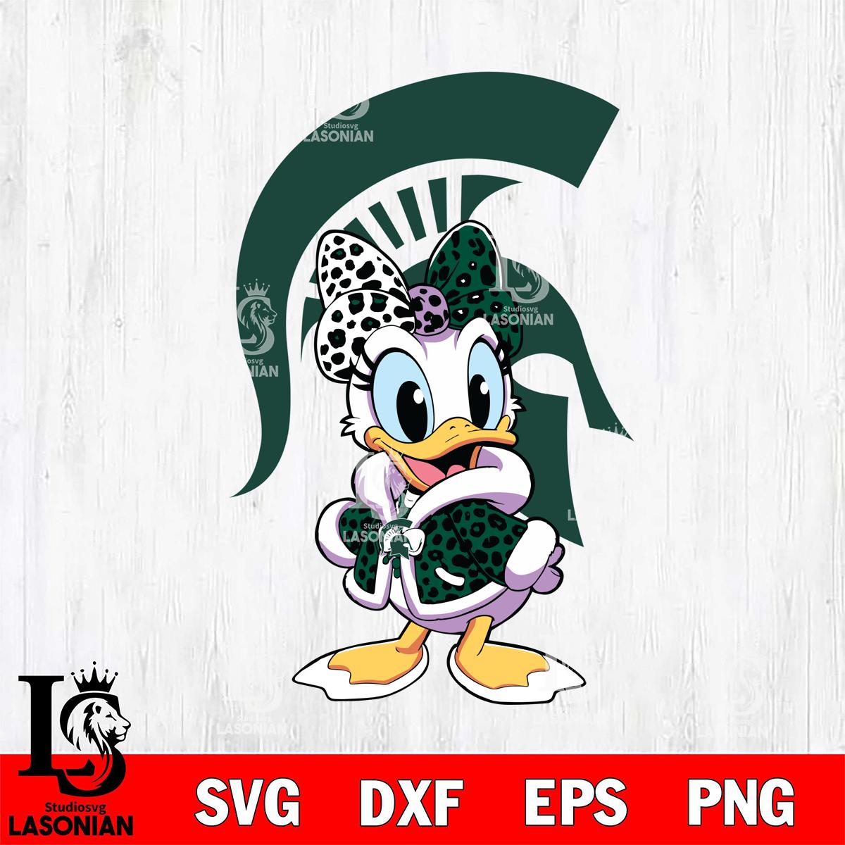 Michigan State Spartans Fancy Daisy Duck Disney – lasoniansvg