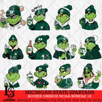 Michigan State Spartans Boujee Grinch NCAA Bundle 12 SVG Eps Dxf Png File, Digital Download, Instant Download