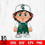 Michigan State Spartans Chucky Horror Svg Eps Dxf Png File, NCAA svg, Digital Download, Instant Download