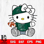 Michigan State Spartans Cute Hello Kitty Football 11 Svg Eps Dxf Png File, NCAA svg, Digital Download, Instant Download