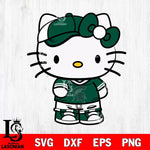 Michigan State Spartans Cute Hello Kitty Football 2 Svg Eps Dxf Png File, NCAA svg, Digital Download, Instant Download