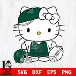 Michigan State Spartans Cute Hello Kitty Football 4 Svg Eps Dxf Png File, NCAA svg, Digital Download, Instant Download