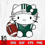 Michigan State Spartans Cute Hello Kitty Football 5 Svg Eps Dxf Png File, NCAA svg, Digital Download, Instant Download