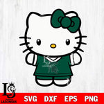Michigan State Spartans Cute Hello Kitty Football 6 Svg Eps Dxf Png File, NCAA svg, Digital Download, Instant Download