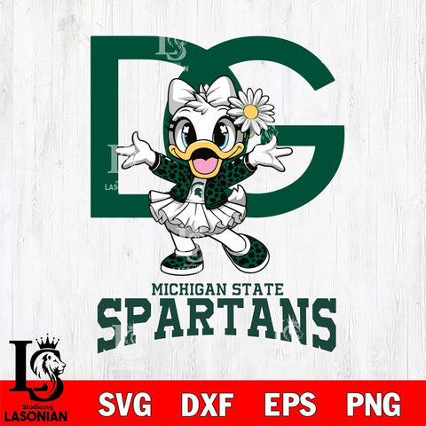 Michigan State Spartans Dolce And Gabbana Daisy Duck Disney Svg Eps Dxf Png File, Digital Download, Instant Download