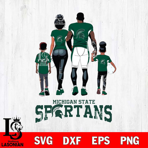 Michigan State Spartans Family Love Rugby SVG DXF EPS PNG FILE,NCAA SVG, Father day Digital Download,Instant Download, Silhouette