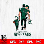 Michigan State Spartans Father And Son Football SVG DXF EPS PNG FILE,NCAA SVG, Father day Digital Download,Instant Download, Silhouette
