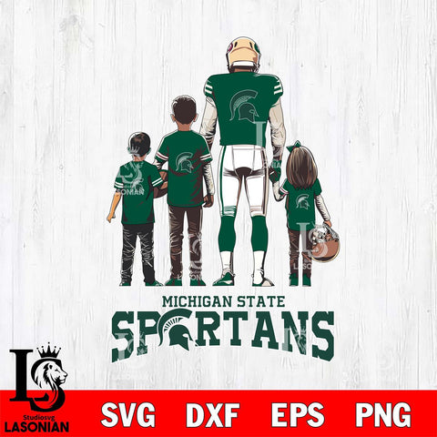 Michigan State Spartans Father Football SVG DXF EPS PNG FILE,NCAA SVG, Father day Digital Download,Instant Download, Silhouette